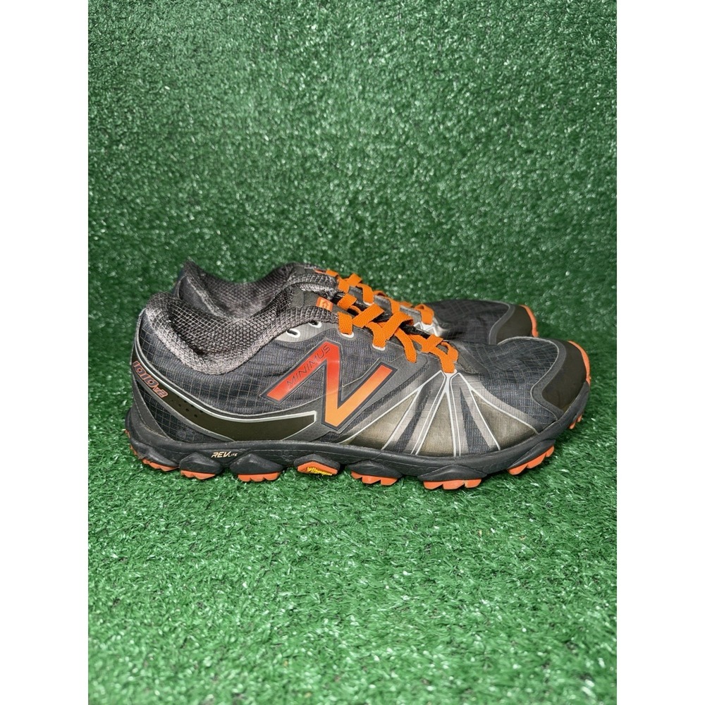 New Balance Minimus 1010v2 Mens Size 10 Trail Running Shoes Gray Orange MT1010T2